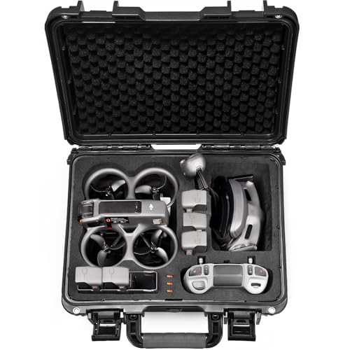 Lekufee DJI Avata 2 防水ハードケース DJI Avata 2 Fly Moreコンボ に対応 DJI Goggles 3(Goggles N3 には対応していません), DJI RC Motion 3, DJI FPV送信機 3 およびその他のアクセサリー [ケースのみ]