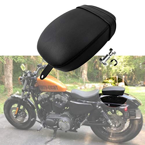 HDBUBALUS オートバイ 後部座席 ピリオン パッド シート ベルト付き ハーレー XL1200V XL1200X 10-15 に対応