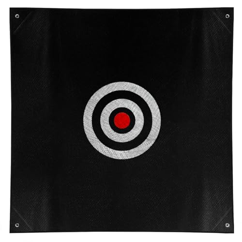 Voodans ゴルフ練習用 消音メッシュ的 ゴルフ 標的 ターゲット 衝撃吸収 消音 騒音軽減 ゴルフ テニスボール 野球 練習用 室内屋外 (ブラック)