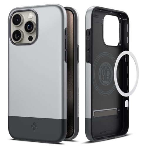 Spigen iPhone 15 Pro Max ケース Magsafe対応 米軍MIL規格 スタイル・アーマー・マグフィット ACS06610 (ロース・ゴールド)