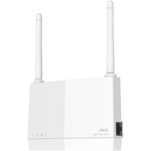 バッファロー WiFi 無線LAN 中継機 Wi-Fi 6 11ax AX3000 2401+573Mbps WPS ワイドバンド メッシュ EasyMesh コンセント直挿し/据え置き 外付けアンテナ 日本メーカー エコパッケージ WEX-3000AX4EA/N