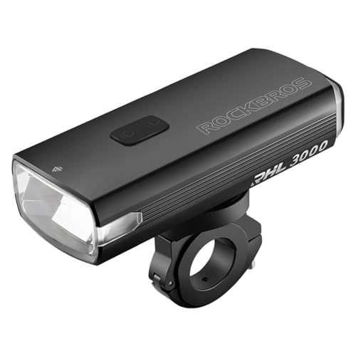 ROCKBROS 銀輪 ともし火 前照灯 3000lm 10000mAh大収容能力 6つ調光流行り物 Type-C申し受ける式 実用点灯最高限度30第四次元 高明快さ IPX6雨合羽 防振 軽銀アロイ製 懐中照明ランプ 読み込む自動二輪車 サイクリング 停電相応う 脈動打つ手 山登り 夜御釣り