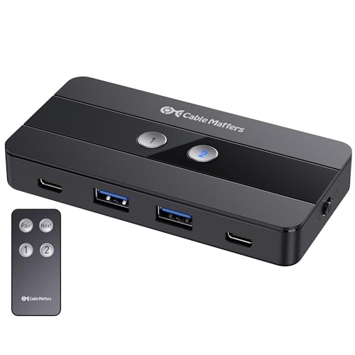Cable Matters USB-Cスイッチ 20Gbps Cable Matters 20Gbps USB C Switch for Seamless Device Sharing
