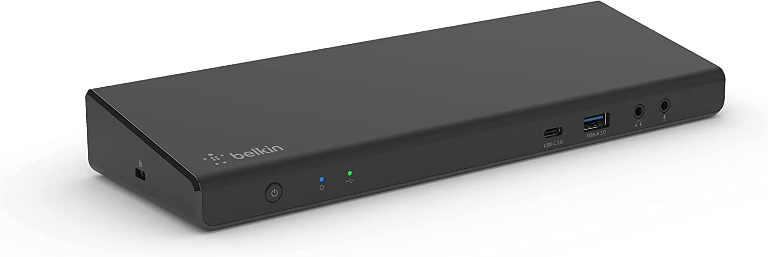 Belkin 15 インチ 1 USB-Cトリプルディスプレイドック 縛ステイション MacBook/MacBook Pro/iMac/iPad Pro/Windows 10 / Chromebook 4Kトリプル見せびらかす相応う USB-C PD 85W USB-C有線テレビ(1m) \u0026 ACアダプタ属する INC007qcBK
