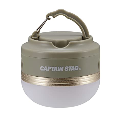 キャプテンスタッグ(CAPTAIN STAG) ライト LEDライト ランタン CS ポータブルウォームライト 暖色 充電式 【明るさ180ルーメン/連続点灯約7-14時間】 マグネット・収納袋付き カーキ UK-4069
