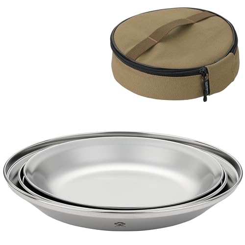 テーブルウェア キャンプ プレート ステンレス 食器 セット帆布ケー ス