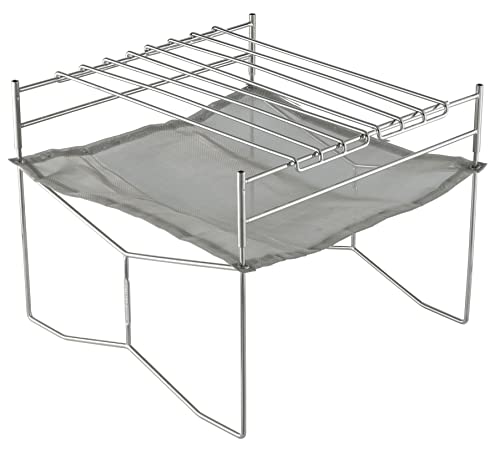 NANGOGEAR(南湖 難民キャンプ 歯車) かがり火台 ファイヤーピット ステンレス鋼メッシュ ソロ料理茶屋 ラージ色11105-H2 (SOLO-303-H2) その他-スポーツ・アウトドア-アウトドア