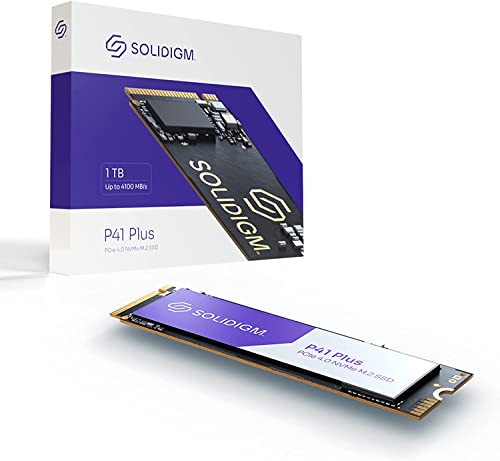 Solidigm・・ P41 Plus続きもの 1結核症 PCIe GEN 4 NVMe 4.0 x4 M.2 2280 3D NAND 内蔵ソリッドステート運転 (M.2 80粍、PCIe 4.0 x4) SSDPFKNU010TZX1