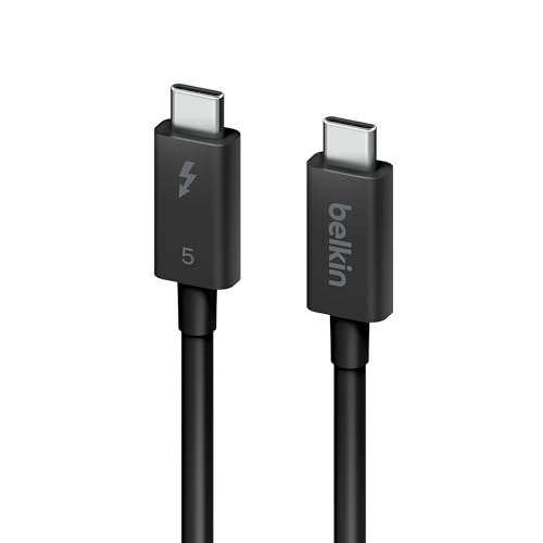 Belkin Thunderbolt 5 有線テレビ USB-C USB4 120Gbps 240W 弾丸道路資料遷らす 4K/540サイクル相応う 高耐久 iPhone 16/MacBook/iPad Pro/iMac/Windows相応う USB-IF公証 1m 黒いこと INZ005fq1MBK