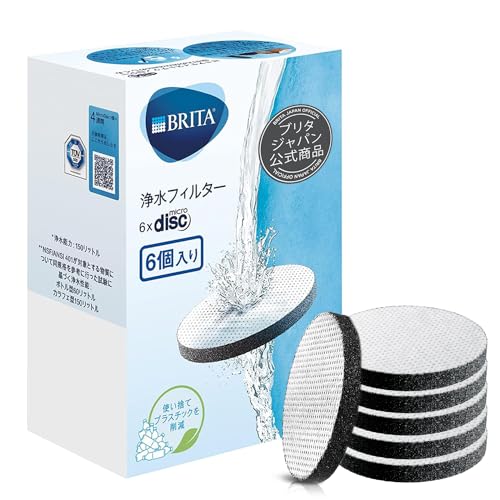 ブリタ カートリッジ 浄水器 ボトル型 カラフェ型 交換用 6個入 PFOS/PFOA除去試験済 マイクロディスク【日本正規品】