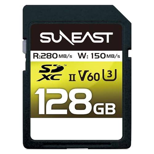 SUNEAST SDXCカード UHS-II V60 U3 4K UHD ULTIMATE PRO プロフェッショナル メモリーカード (V60, 256GB)