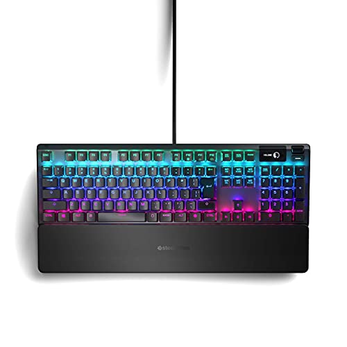 SteelSeries ゲーミングキーボード 有線 ハイブリッドメカニカルスイッチ 日本語割りつける 有機EL見せびらかす積み上げる Apex 5 64537
