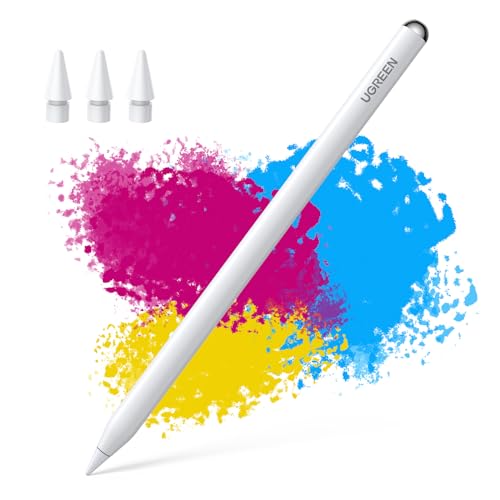 UGREEN ipad ペンシル ワイヤレス/Type-C急速充電 タッチペン アップルペンシル 磁気吸着充電 apple pencil交換 iPad専用ペン iPad/Air/mini/Pro対応 ペンシル 超高感度 傾き感知 誤作動防止 バッテリー残量表示 極細 途切れなし 遅延なし 軽量