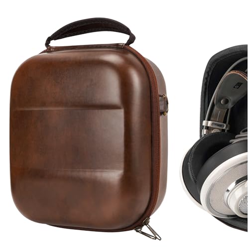 Geekria ケース 互換性 Shield ヘッドホンケース ハードケース 旅行用 ハードシェルケース AKG K701 Ultra, Pro Audio K702, K72 Closed, Pro Audio K72, Pro Audio K712 PRO に対応 収納ポーチ付属 (褐色)