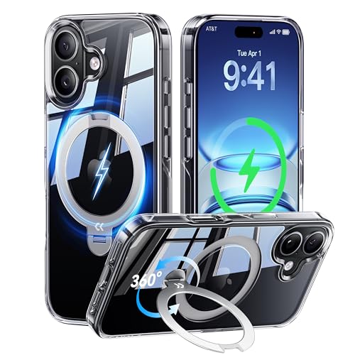 【透き通る御前上等感・定点360°回転させる】CASEKOO iPhone 17 Pro Max 用 容れもの せつ然たる 米軍MIL標準尺度 相応う感 MagSafe相応う 最大限度25W手っとり早い申し受ける相応う 横縦柔軟性 角度自在 超 耐衝撃 高耐久性 一回り広座敷付き添い人 澄み切った 黄変押しとどめる いphone17promax 用容れもの