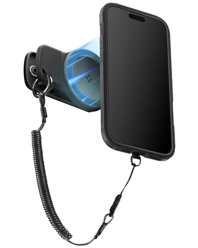 Spigen MagSafe クリップ 強力なマグネット アウトドア 旅行 登山 ストラップ付き マグフィット・クリップ AMP09122 (ブラック)