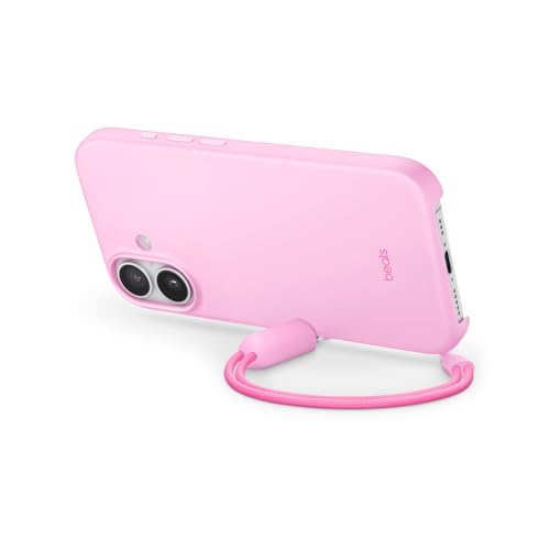 Beats iPhone 17キックスタンドケース MagSafeとカメラコントロール対応、 スタンドとストラップ付き、マット仕上げ、マイクロファイバーの裏地 – ぺブルピンク|Trend Item Shop