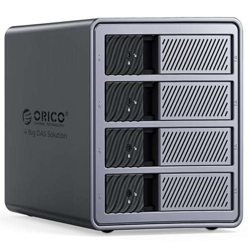 ORICO HDD ケース 4台 22TB*4 USB 3.0接続 3.5インチHDD用 ハードディスケース アアルミ合金制 プッシュプル取り付け 安全ロック設計 3.5インチ HDD ケース 冷却ファン搭載 9848U3 17,026円