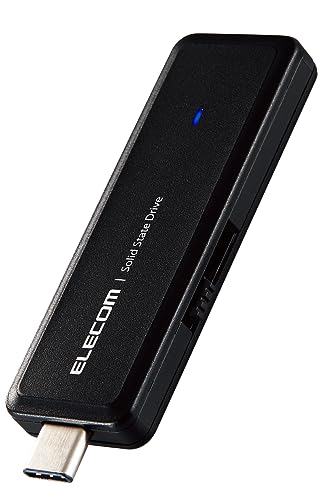 エレコム 外後ばらいSSD 1結核症 USB3.2(Gen2) USB記憶装置型 黒いこと ESD-EMH1000GBK