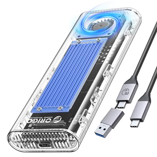 ORICO M.2 SSD 外信用販売容れもの 40Gbps 物の具不必要最新 USB4 NVMe 専用M.2 SSD容れもの 愛読者内蔵の澄み切ったThunderbolt 4 SSD 容れもの2230 2242 2260 2280(M足がかりのみ)相応う、USB4/3.2/3.0/2.0相応う-TCM2U4 青