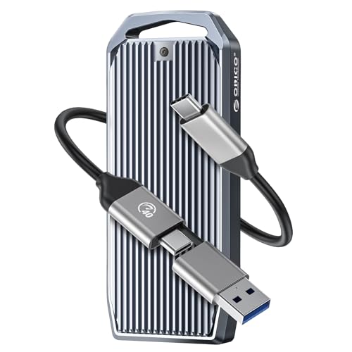 ORICO M.2 SSD 外後ばらい容れもの 【USB4 40Gbps超高速道路】NVMe SSD 容れもの 全軽銀 Thunderbolt 3/4 USB 4/3.2/3.1/3.0相応う 2230 2242 2260 2280(M Key)を受け支える 携帯型(SSDなし) M2V01-C4-GY