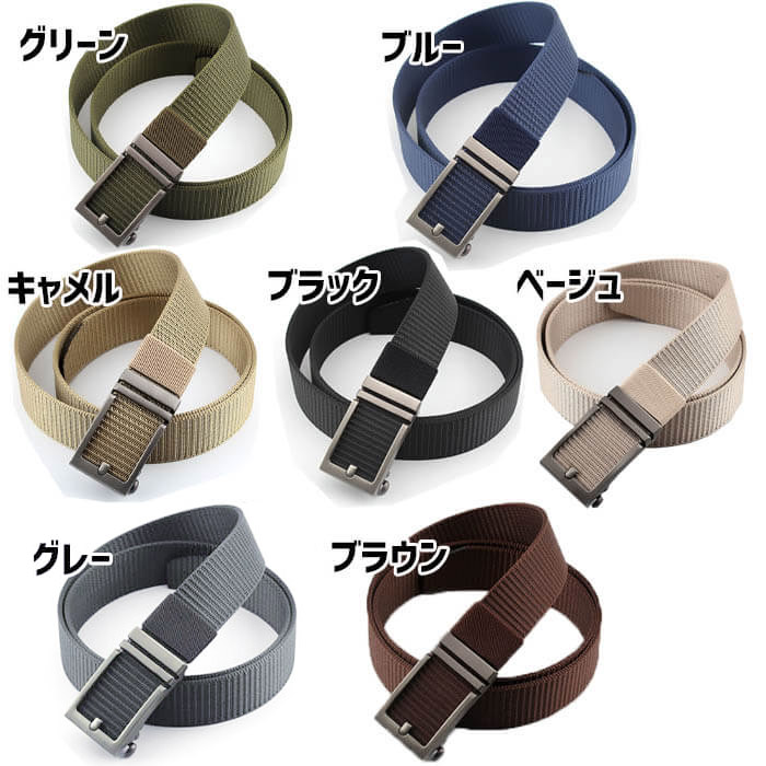 ナイロンベルト オートロックベルト ビジネス カジュアル レディース ゴルフ バックル 穴なし 穴なしベルト メンズ ベルト