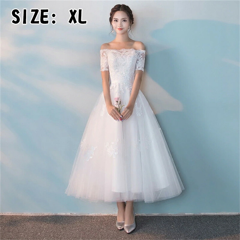 【7号】前撮り│ 二次会│オフショルドレス ウエディングドレス 前撮りドレス ウェディングドレス 二次会