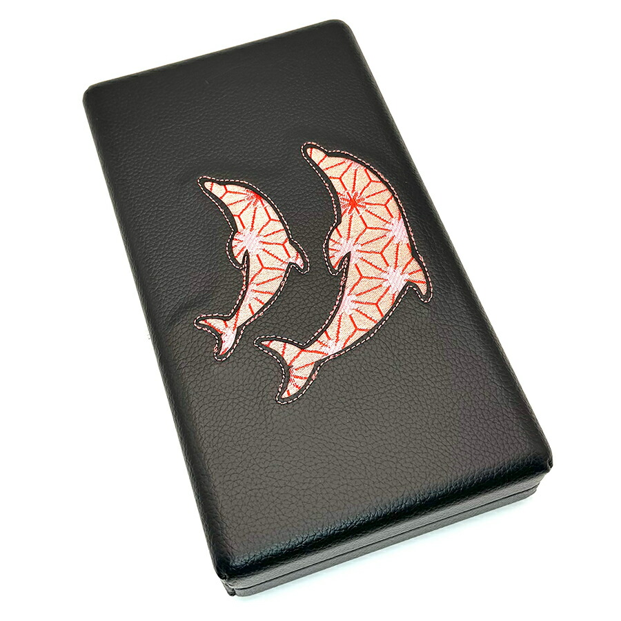 楽天市場】津軽三味線用【 2丁撥入れ -楓凛- 紺】龍 バチ入れ