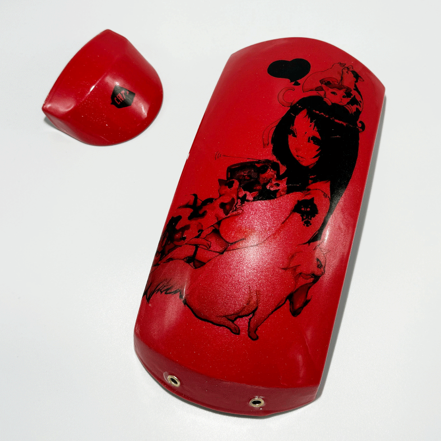 新品　津軽三味線の胴掛けセット　鼈甲調 鼈甲 胴掛け 津軽三味線 5分大 美品 べっ甲 津軽三味線用 胴掛け 天神