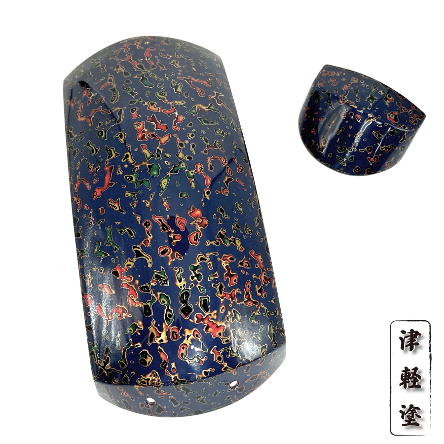楽天市場】【 津軽塗 胴掛 -唐塗り-緑 (紐付) 】津軽三味線用 胴