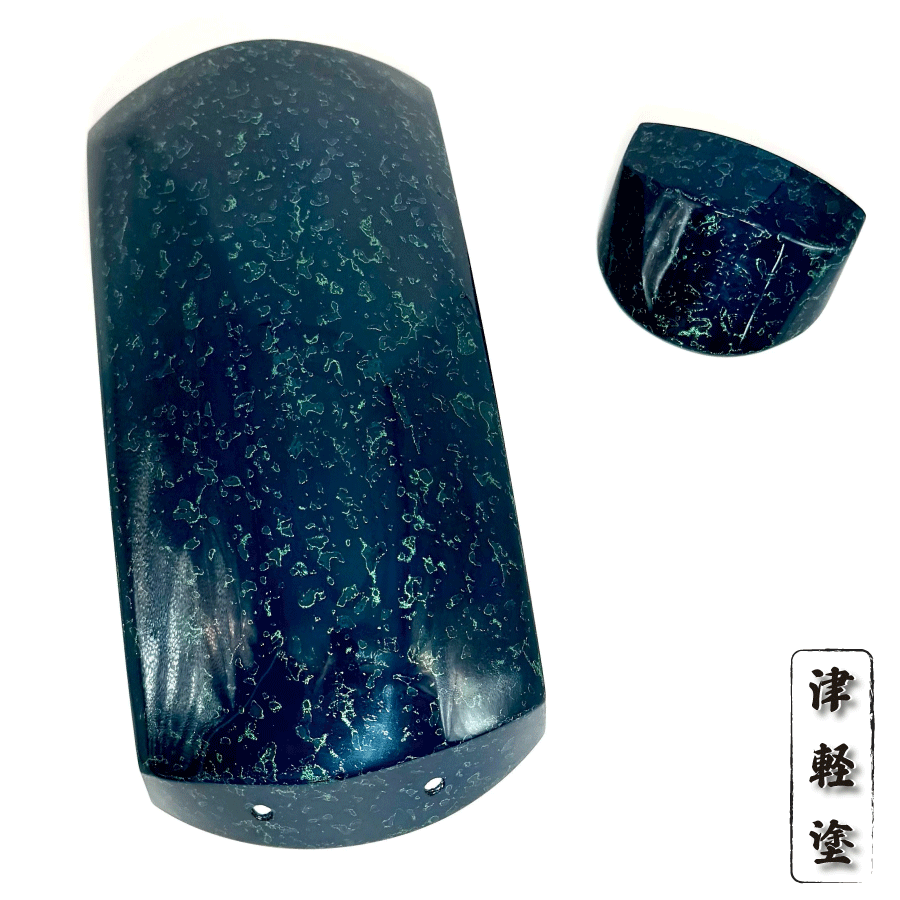 津軽三味線用　胴掛け津軽塗り　ロイヤルブルー青 津軽三味線用 胴掛け（津軽塗）ロイヤルブルー・貝入り : 和楽器