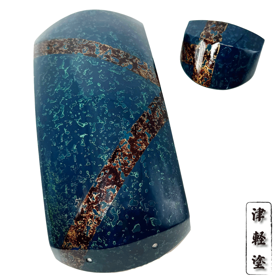 楽天市場】【 津軽塗 胴掛 -貝入り塗分け- 紫紐付) 】津軽三味線