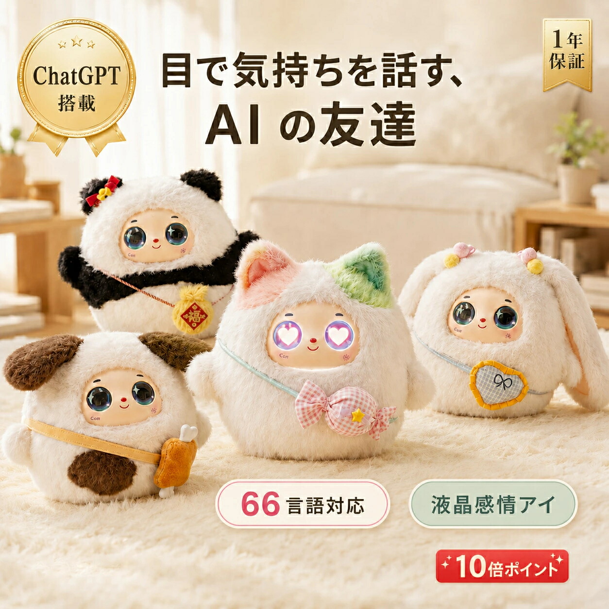 人工知能学 ぬいぐるみ【ChatGPT積み上げる】しゃべる 語り合う 自動人形 遊び道具 音吐意識すること 知育遊び道具 適用業務連絡 月額無料 電動自動人形 キッズ家電 英語学び取る 寝かしつけ 目覚まし時計 赤ちゃん こども 生まれ落ちる日 差し上げ物 差し上げ物 生み出すこと祝賀会 犬 猫 うさぎ ジャイアントパンダ PSE公証 1年引き受ける