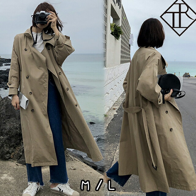 楽天市場】トレンチコート レディース ロング トレンチコート ロング丈