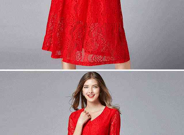 パーティードレス 花柄レース 大きいサイズ 七分袖 ワンピース 下 結婚式 リボン ミドル ひざ ドレス