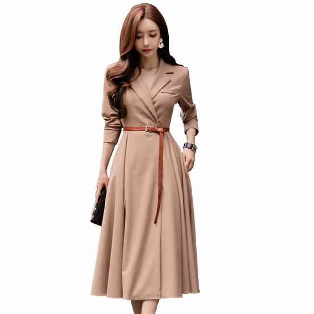 本店は 楽天市場 ｾｰﾙ会場で10 ｸｰﾎﾟﾝ配布中 ワンピース レディース ワンピース 秋冬 ロングワンピース 長袖 大きいサイズ ワンピース ひざ丈 Vネック 大人可愛い かわいい おしゃれ 綺麗 キレイめ フォーマル 演奏会 発表会 同窓会 謝恩会 ベルト付き セクシー