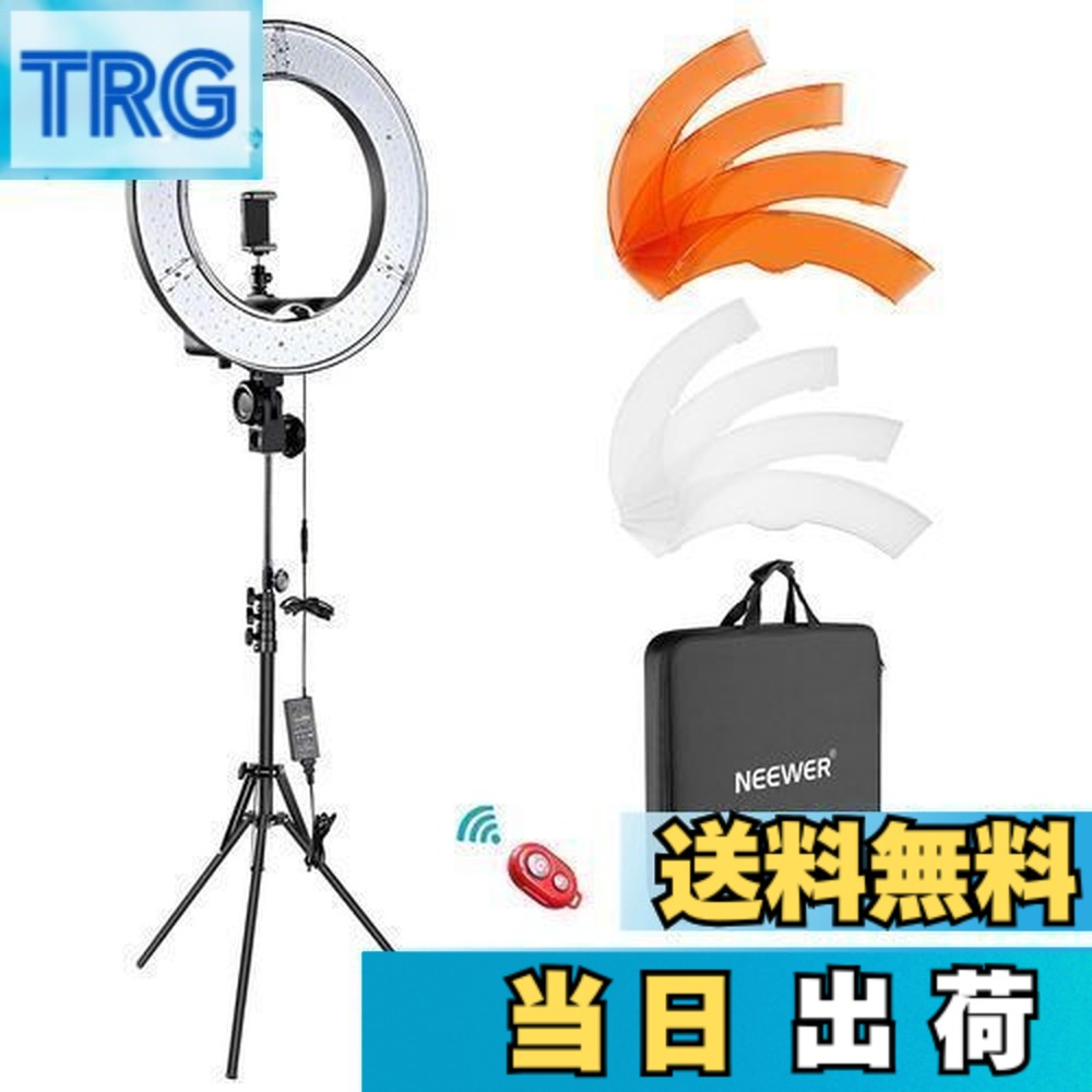 【貨物輸送無料】NEEWER 18inLED輪っか点火装置 55W 5600K 調光能力のある 女役者点火装置 省エネSMD LED 写真機活動写真映像媒体用点火装置仕掛ける 点火装置照明ランプ、ホンブルグ帽熱電子管嘱する 生放送/メイク引きあげる/自撮り/YouTube/tiktok映像映画化用