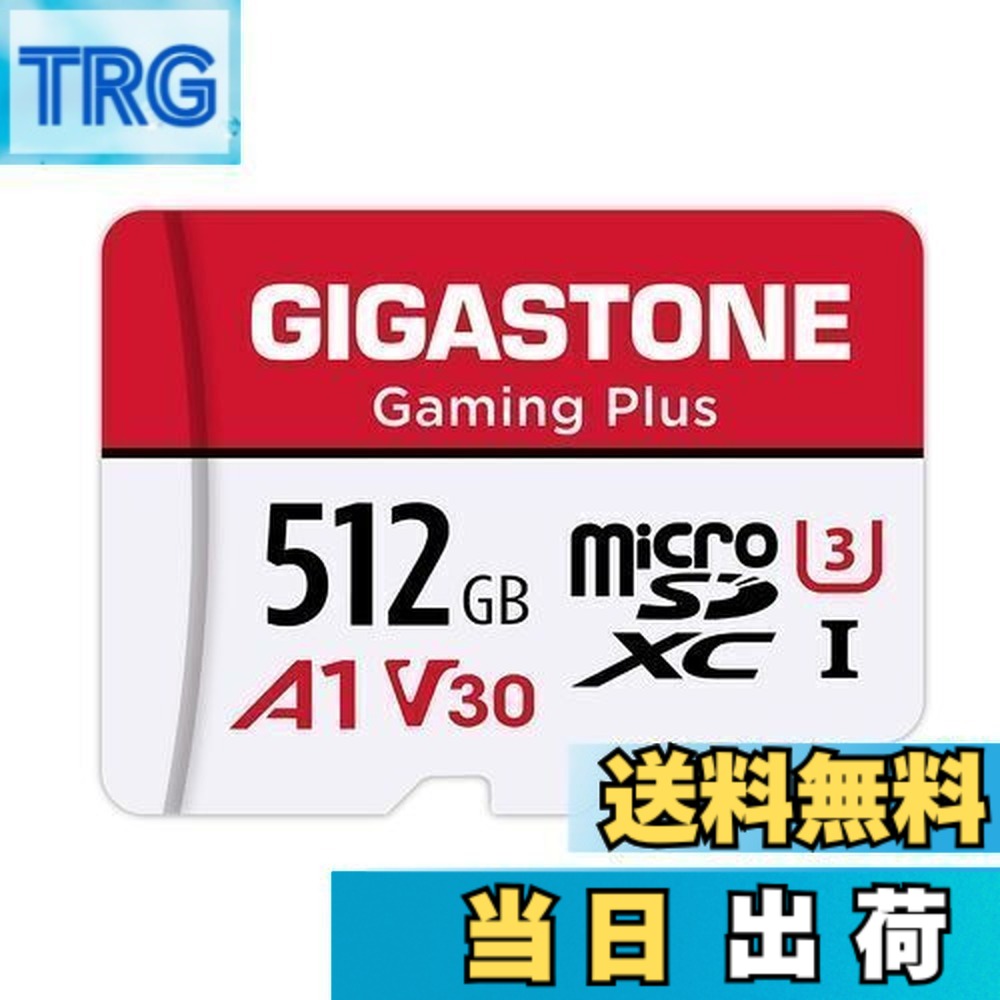 【貨物輸送無料】GIGASTONE マイクロsd歌留多 512GB Nintendo Switch動くこと突き止める済 100MB/S 弾丸道路, Full 固定ディスク \u0026 4K UHD画像, UHS-I A1 V30 U3 C10 国内置き目品