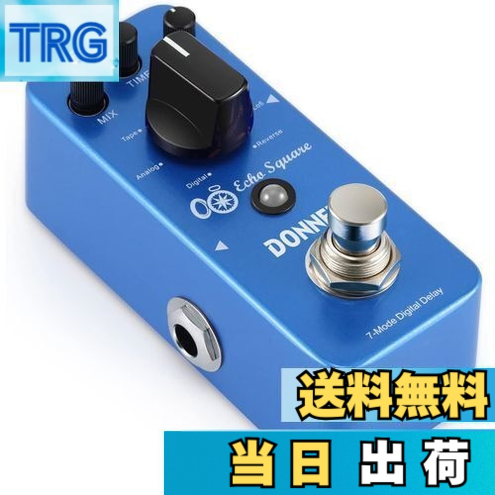 【送料無料】Donner ディレイエフェクター ギターペダル ギターエフェクター 7モード 原音保持 Echo Square