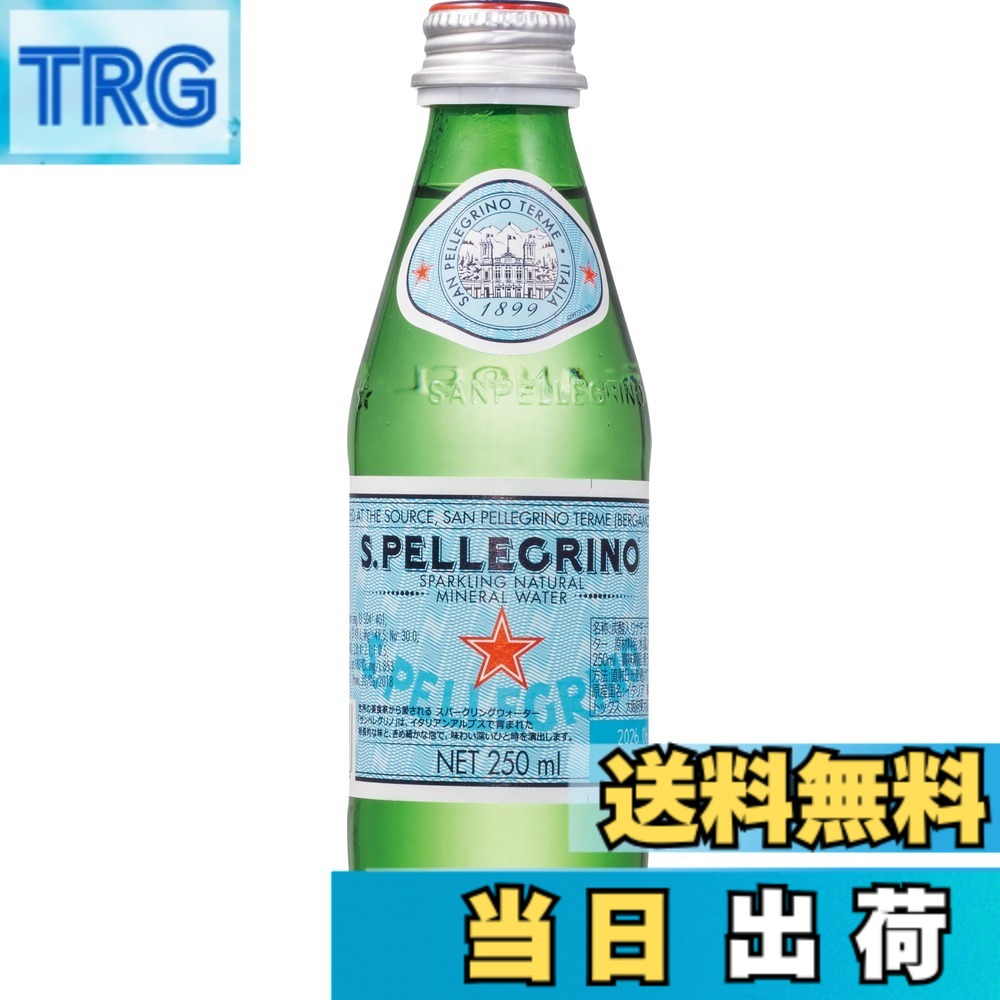 【貨物輸送無料】S.Pellegrino(サンペレグリノ) 炭酸水 瓶 250mlx24本 (イタリア共和国産 炭酸入り口・入口ナチュラルミネラルウォーター ねじ釘旗がしら)