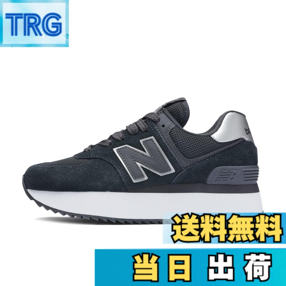 【貨物輸送無料】new balance(ニュー平衡にする) レディース WL574Z 574+ 厚底 付け届け真似形 レディーススニーカー 色：NJ(BLACK)、大いさ：24.0 糎 B