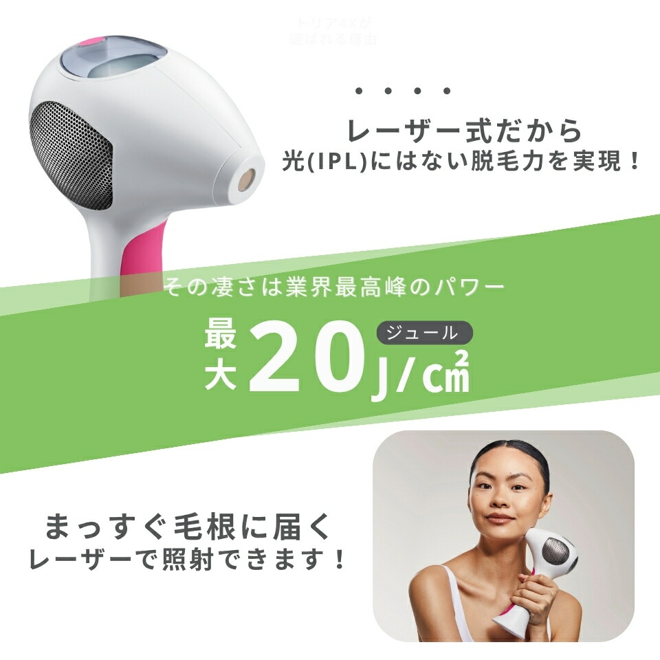 脱毛器 レーザー脱毛器 トリア 4X メンズ レディース 家庭用レーザー