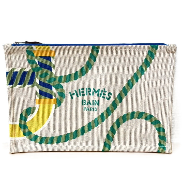 楽天市場】HERMES エルメス フラットポーチ YACHTING PM 103133M