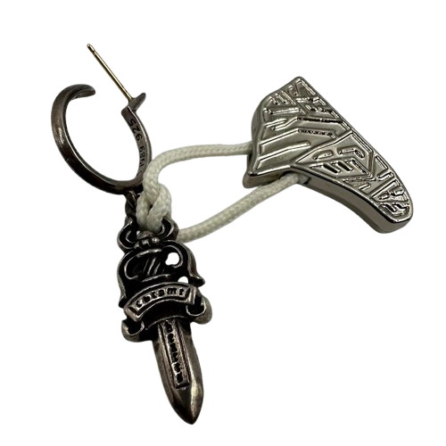 CHROME HEARTS クロムハーツ ダガー フープピアス キャッチなし 鑑定タグ付き