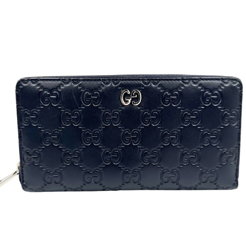 GUCCI グッチ グッチシマ札入れ 黒いこと 長札入れ ドリアン 473928