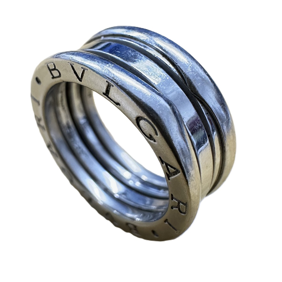 BVLGARI ブル小峡谷 B.zero1 3周波数帯域輪っか K18WG 8号/49 8.18g