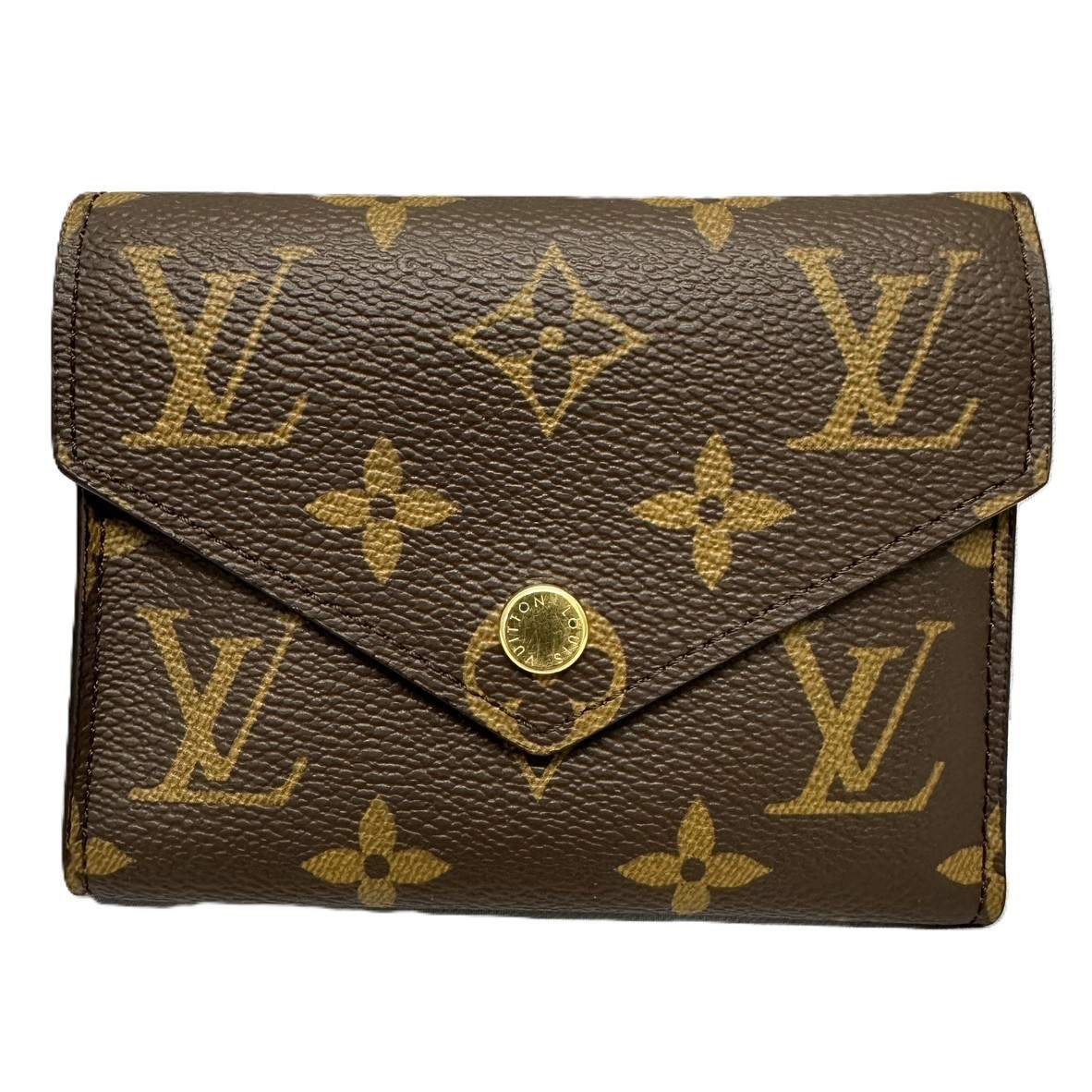 LOUIS VUITTON ルイヴィトン モノグラム 三つ折り札入れ M62472 ポルトフォイユ ヴィクトリーヌ 赤銅色 バッグ・小物・ブランド雑貨-メンズ財布