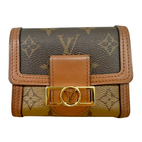 Louis Vuitton ルイヴィトン モノグラムリバース ポルトフォイユ・ドーフィーヌ M68725 コンパクトウォレット 三つ折り紙入れ レディース