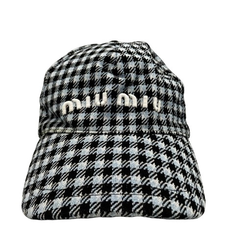 【MIUMIU】コットンベースボールキャップ　リボン　ドット MIUMIU】コットンベースボールキャップ リボン ドット - メルカリ