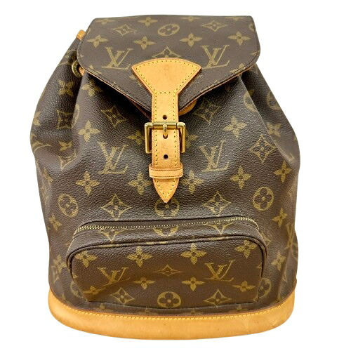 Louis Vuitton ルイヴィトン モノグラム モン掏摸MM M51136 うしろ側容器に並べる 背嚢 なめし革 レディース